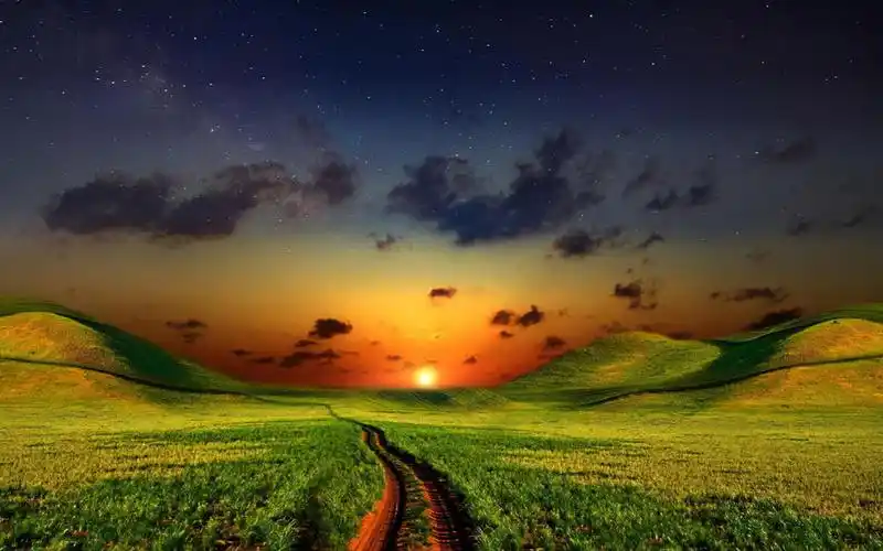 唯美护眼绿色风景图片电脑壁纸