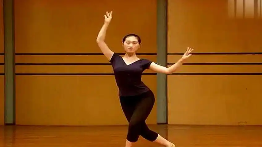3古典舞身韵:根据教程,学习古典舞的动作,动作之间的转换和