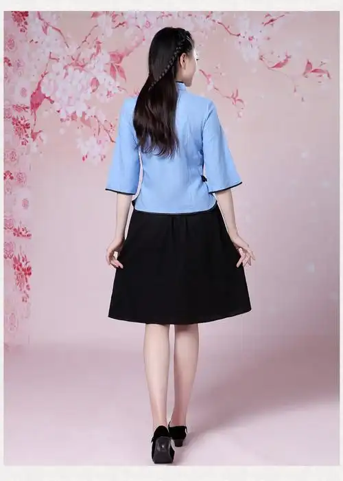 民国学生装五四运动女五四青年装复古风棉装汉服毕业班服校服合唱演出
