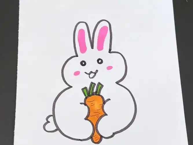 只要会写3,就能画出漂亮的小兔子#儿童绘画 #一起学画画 #创意画