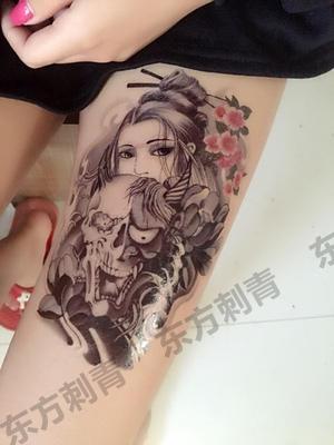 可定制纹身贴 般若樱花女神 防水持久 纹身贴男女 3d纹身贴纸包邮