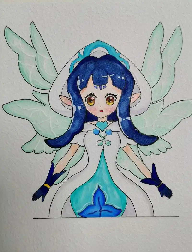 鸢尾花精灵王 #爱丽丝 #绘画过程 #动漫 @抖音小助手 @抖音正能