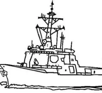 战列舰简笔画图片战列舰儿童绘画图集