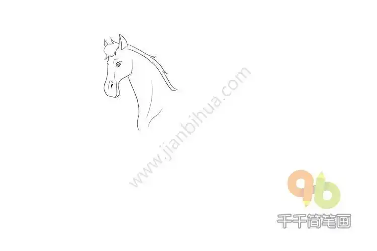 西游记白龙马简笔画可爱