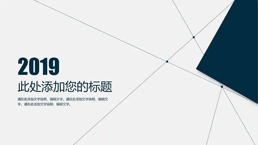 高端黑白线条极简风公司商务通用ppt模板