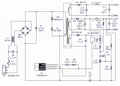 开关电源电路图