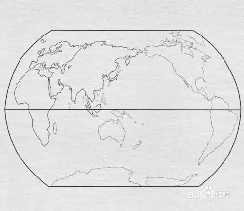 简笔画--海陆分布图的简笔画法