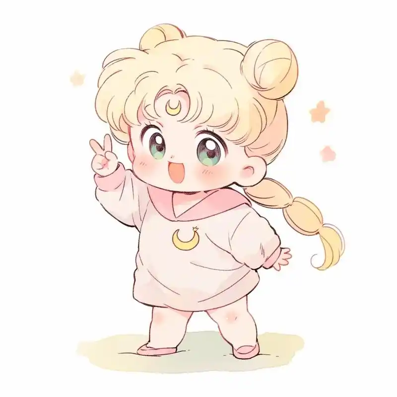 月野兔头像,宝宝比个耶.#ai绘图 #头像分享 #美少女战士 - 抖音