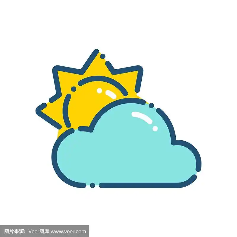 天气小阴天图标轮廓