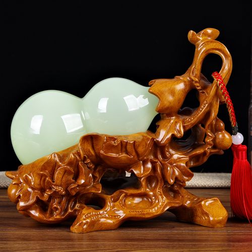 玉石葫芦摆件招财镇宅福家居客厅电视柜摆设风水摆件