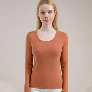 三针秋衣女外穿时尚洋气单件上衣2020年新款保暖衣薄款秋冬打底衫