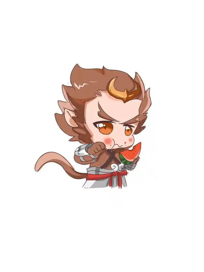 手绘王者荣耀孙悟空.#零基础学画画 #q版人物 #一起学画画 - 抖音