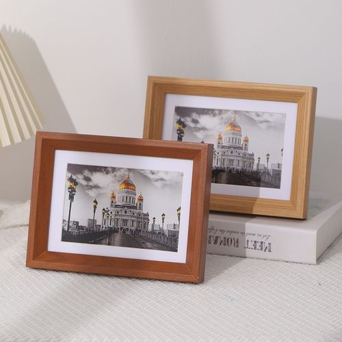 美式简约相框摆台5寸6寸7寸8寸10寸照片书法字a4挂墙卡纸画框批发