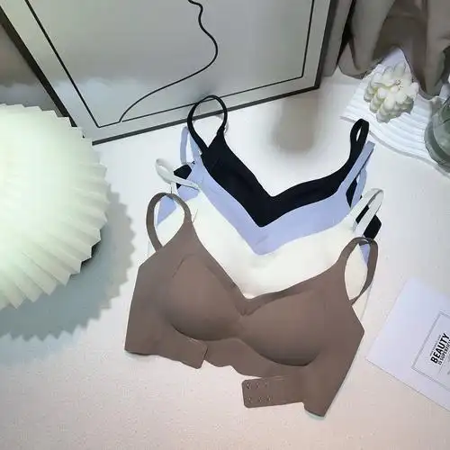 前扣无痕内衣女小胸聚拢提拉软支撑收副乳防下垂胸罩女无钢圈文胸