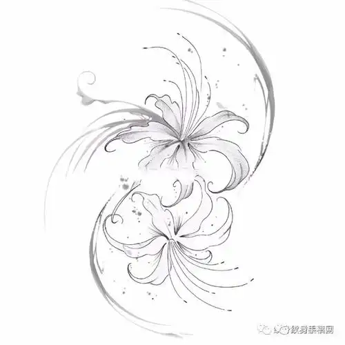 彼岸花纹身手稿,电话微信15755722152