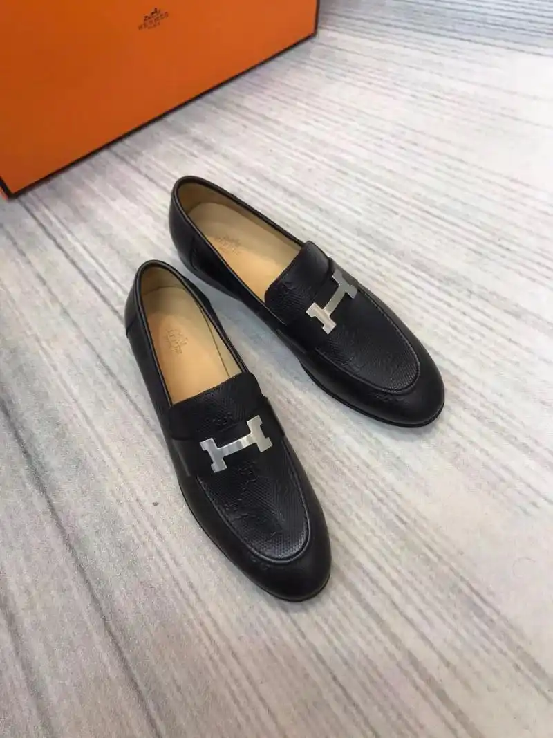 hermès爱马仕男款正装休闲皮鞋