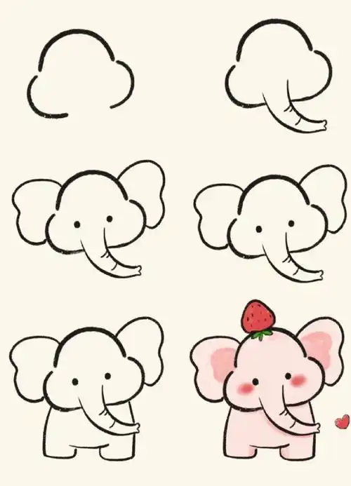 可爱的简笔画,和孩子一起画画吧