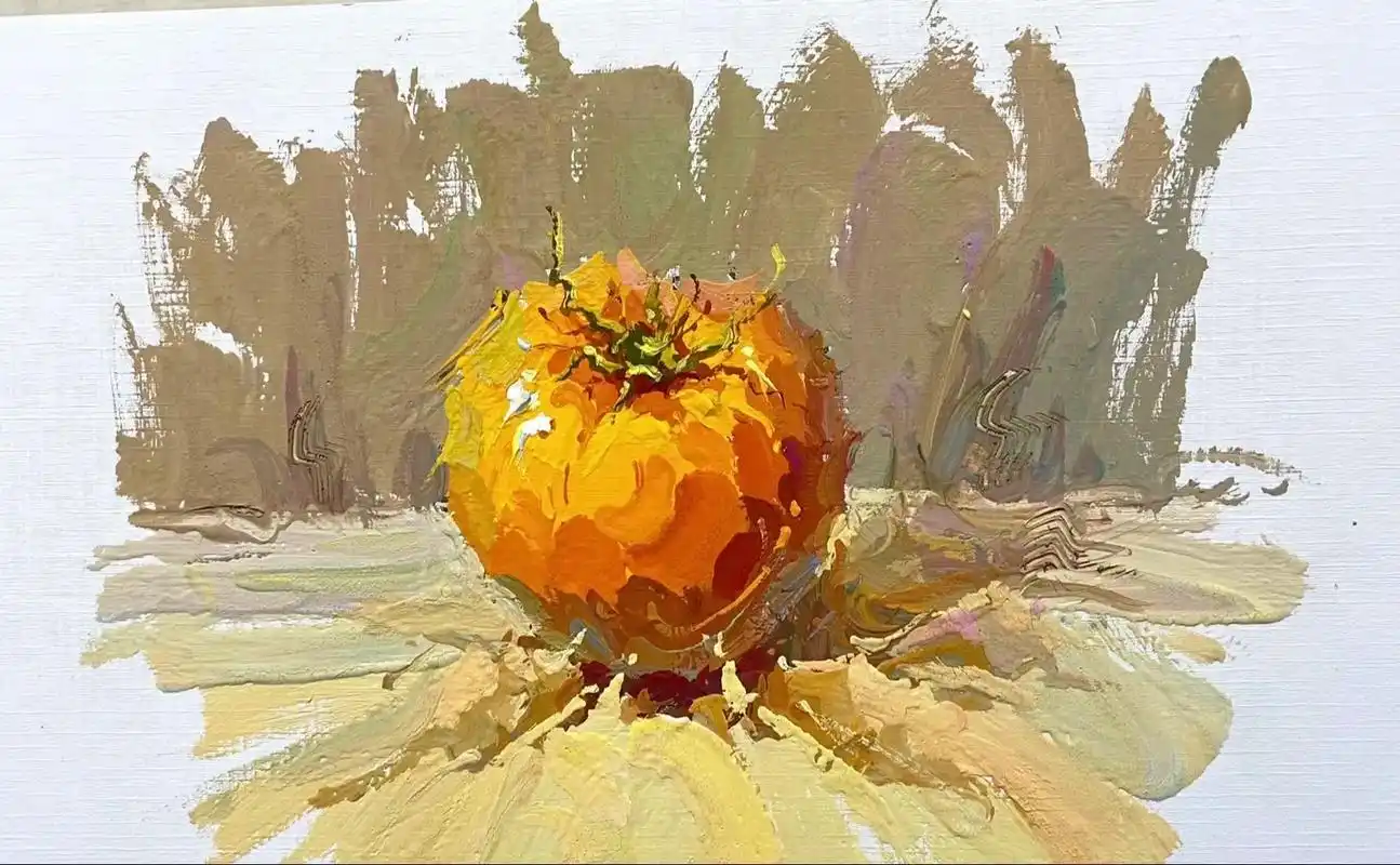 今天浅浅的画个西红柿吧#色彩 #水粉静物 - 抖音