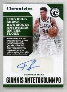 nba球星卡 字母哥 签字签名卡 panini 99编 17-18 chronicles