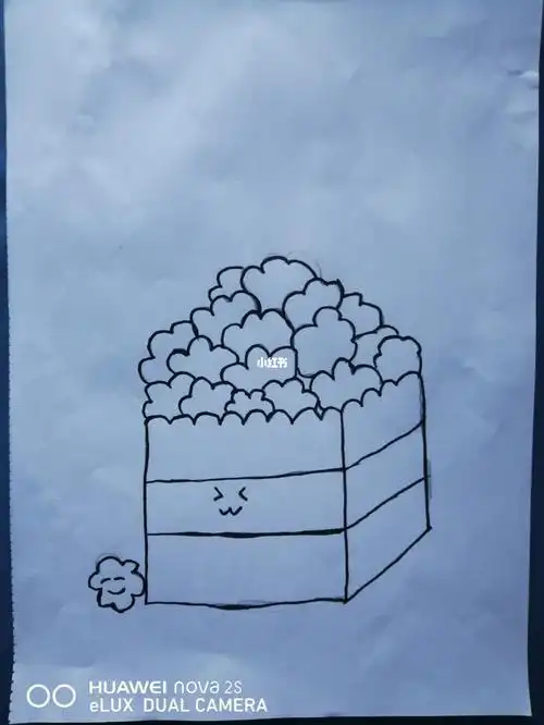 爆米花简笔画