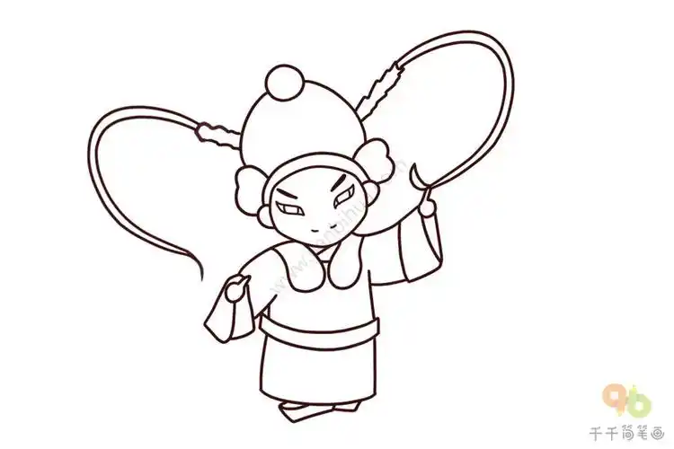 京剧群英会周瑜简笔画怎么画