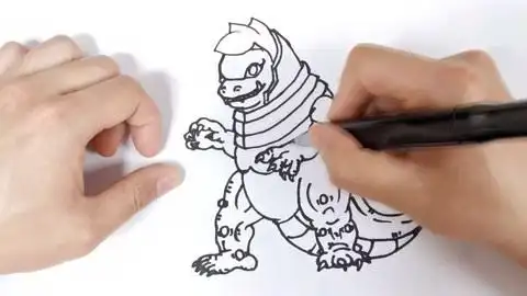 奥特曼小怪兽简笔画: 迪迦奥特曼宿敌,超古怪兽哥尔赞来啦!