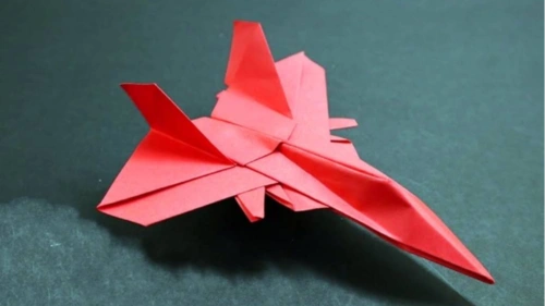 非常帅气的喷气式纸飞机,手把手教你折出来,摆在桌上太好看了!