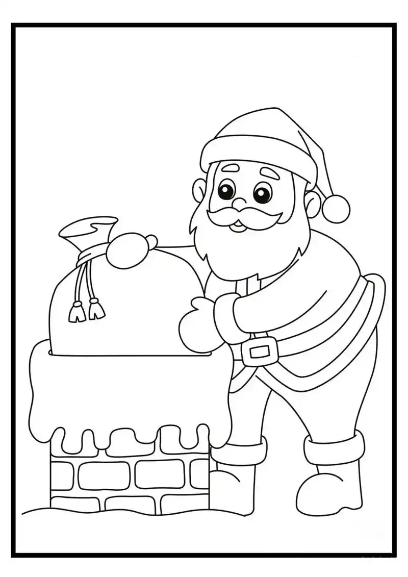 圣诞节简笔画涂色.可以打印出来给小朋友们涂色哦!#创意美术  - 抖音