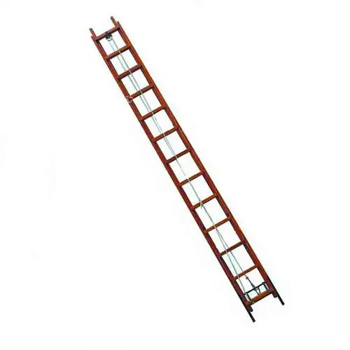 消防二节六米竹制拉梯消防单杠梯6米挂钩梯厂家供应消防器材邦捷