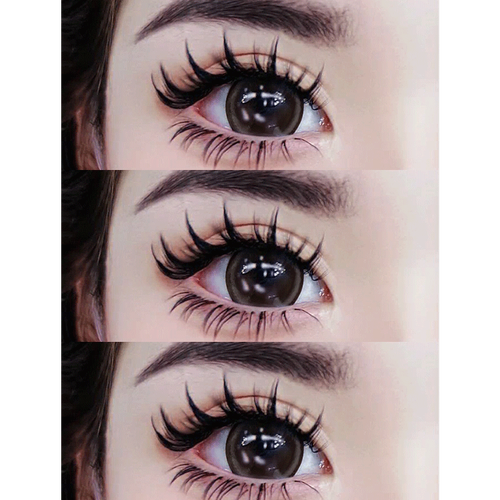 狗狗眼美瞳半年抛女大直径15超大款mm黑色纯欲正装官网隐形眼镜tn