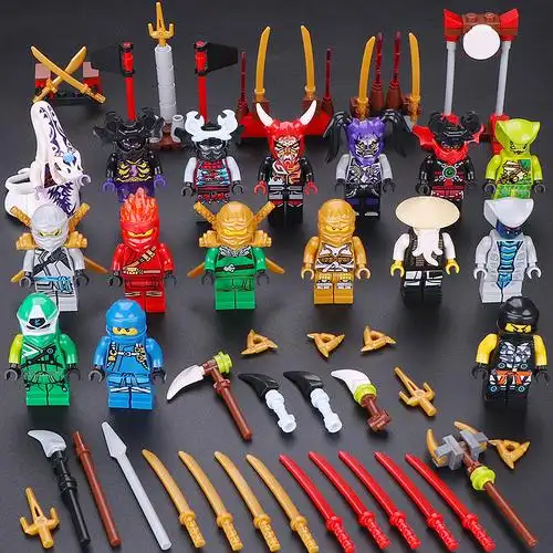 2020新品乐高幻影忍者人仔黄金龙儿童拼装男孩子积木小人玩具 8合1