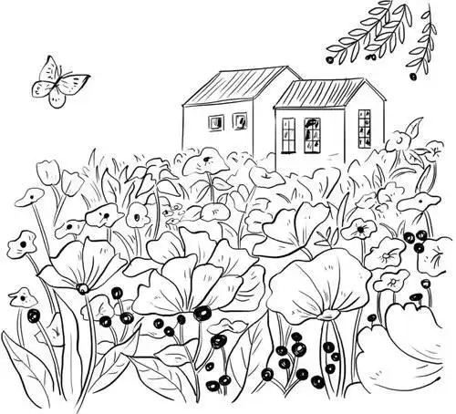 当风吹过来时,你便会看到,涌动着花香的花海中央,一座小小的"岛屿"便