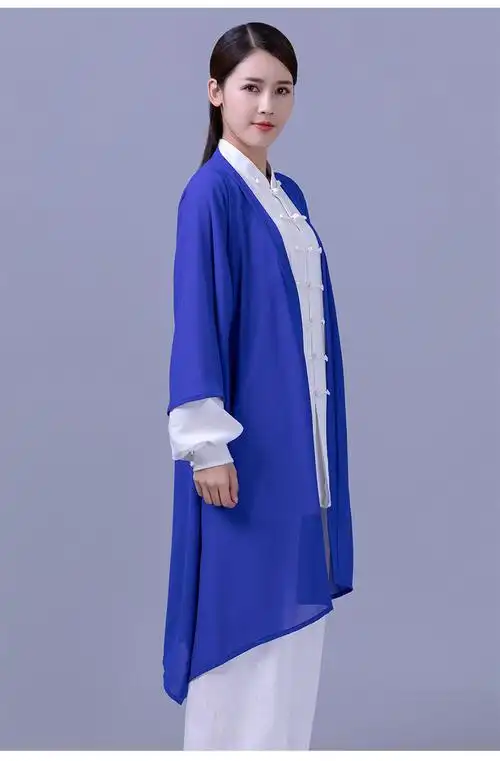 行趣 太极服披纱单件新款披风外披飘逸外搭男女中国风团体表演比赛