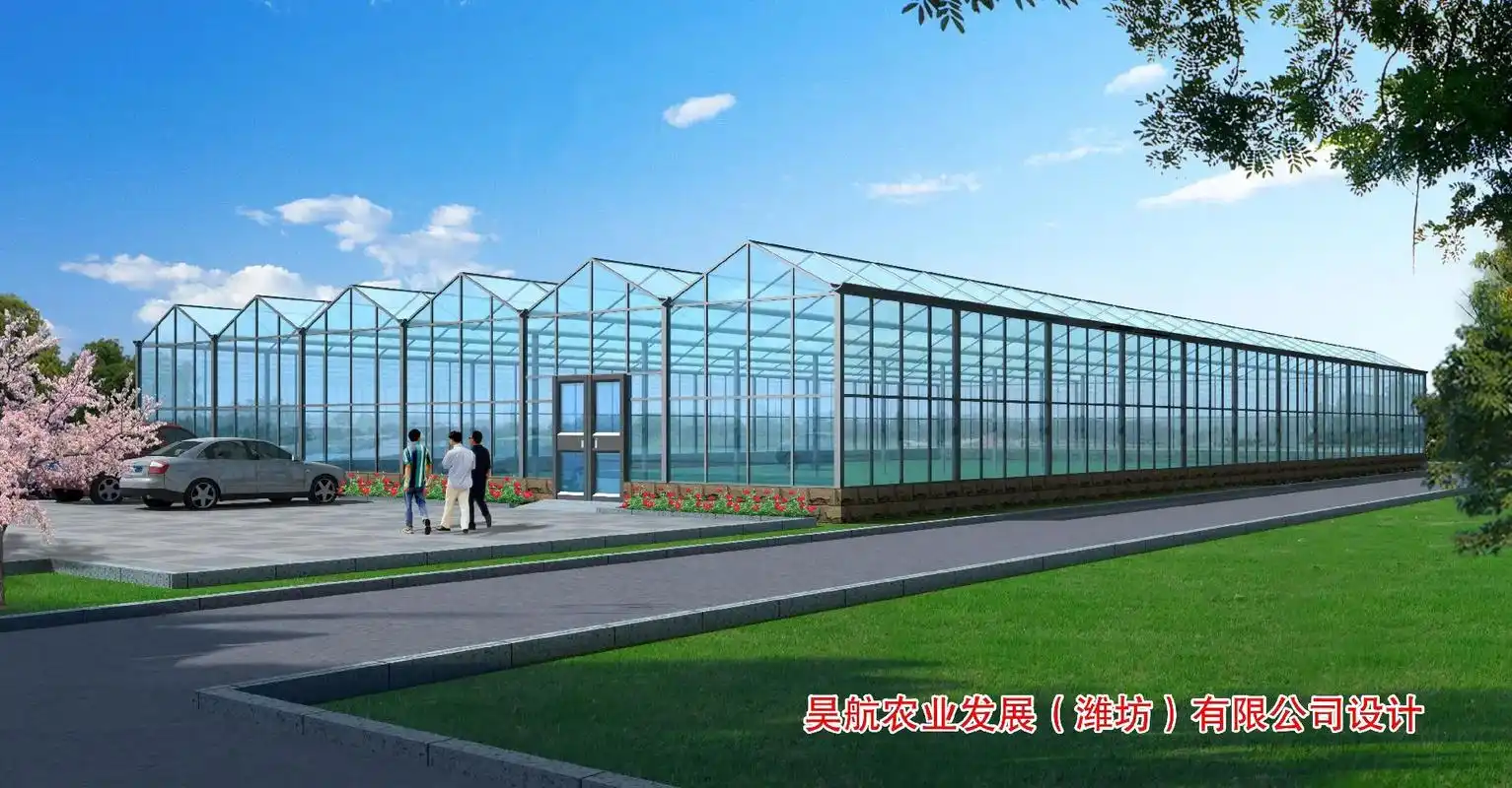 温室大棚 #智慧农业 玻璃温室效果图图片! - 抖音