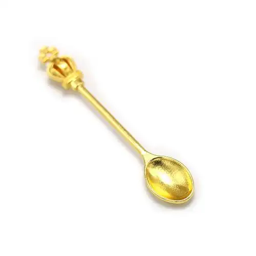 diy复古饰品配件 生活工具系列 金色皇冠勺子饰品吊坠 厂家