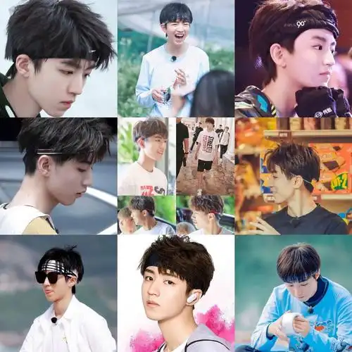 王俊凯佩戴发带小合集青春洋溢的阳光大男孩