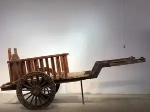 古代镖局运输车怀旧复古老物件铆钉老镖车影视道具四轮马车收藏品