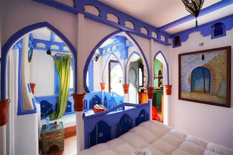 原创非洲后花园的蓝色阿拉伯老城和最爱的人牵手过最浪漫的节日