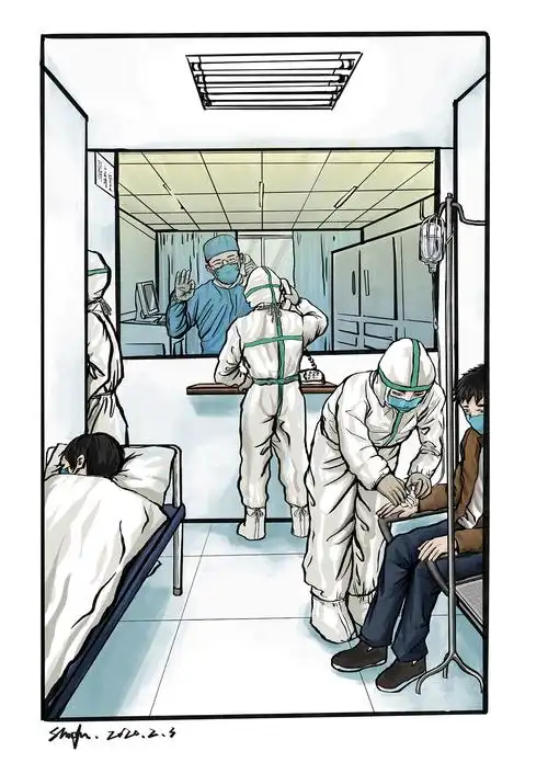 新冠抗疫漫画二图