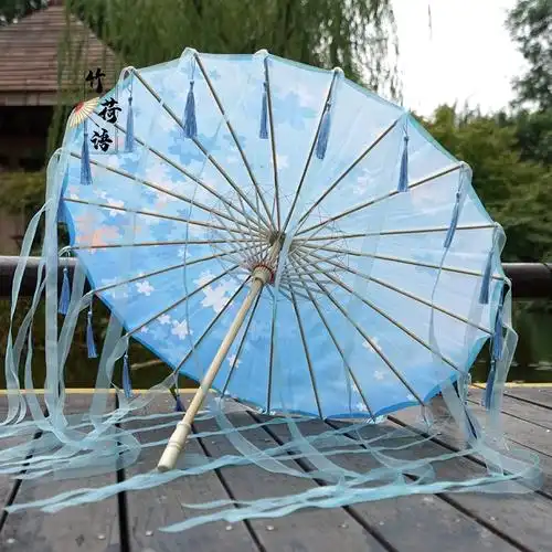 油纸道具伞剑表演演出花伞流苏舞蹈纸伞古风工艺伞