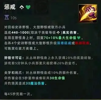 lol英雄联盟手游野区机制介绍蓝惩戒:对敌方英雄使用,造成伤害并盗取