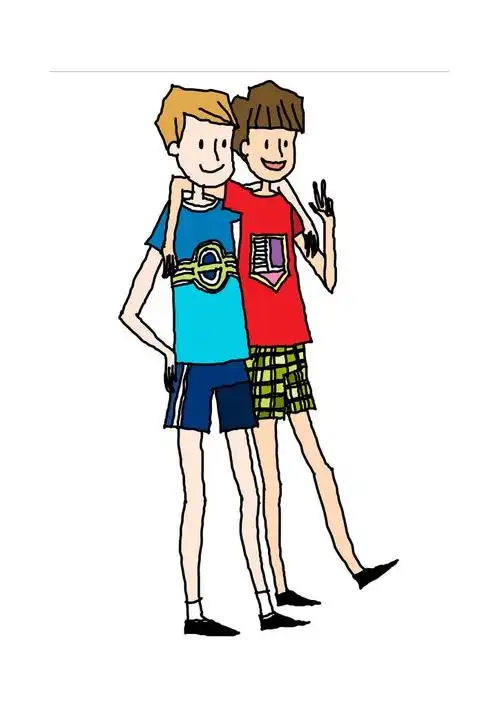 两个男人的拥抱,两个家伙抱上一个白色的背景