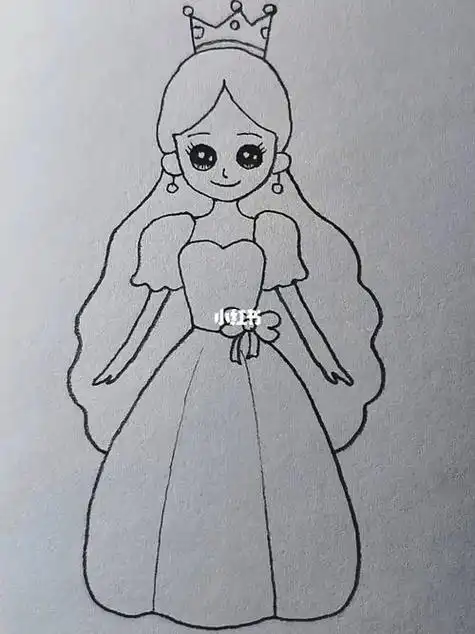 儿童画公主简笔画大全女王-简笔画图片-儿童资源网手机版儿童画动画