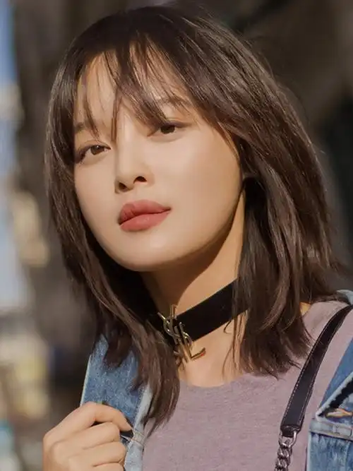 辛芷蕾同款假发女长发自然圆脸内扣女网红中长发修脸假发套锁骨发