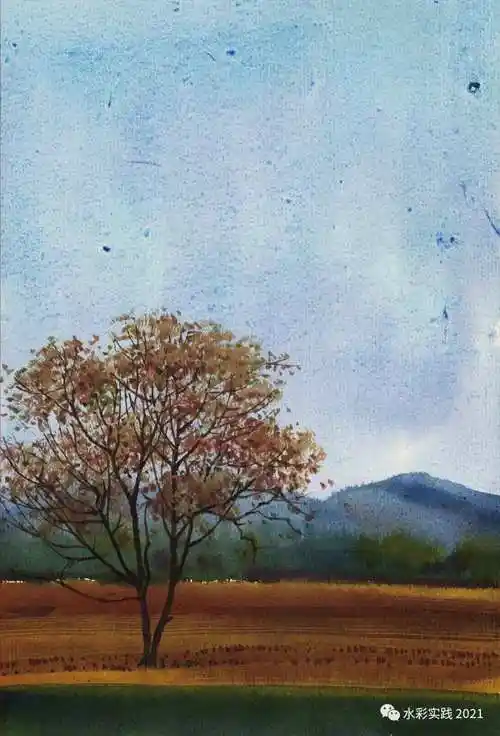 水彩风景——树先生们的节日