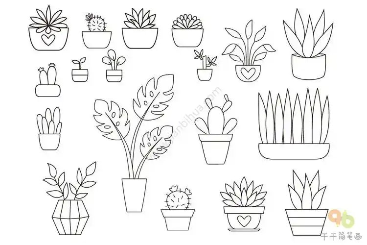 常见的植物简笔画大全