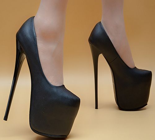 2020春季时尚性感夜店18cm恨天高尖头浅口女鞋细跟显瘦超高跟单鞋