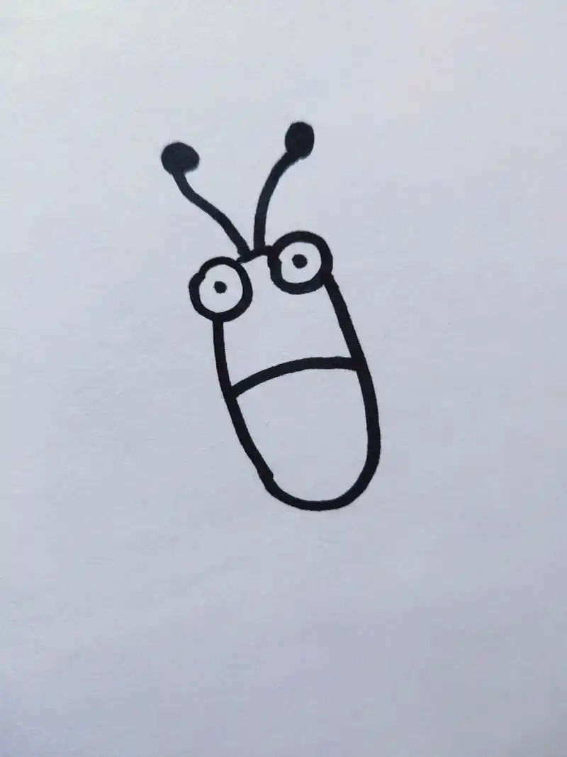 超简单简笔画6_萤火虫