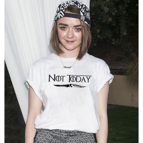 权力的游戏t恤 二丫not today艾莉亚同款短袖男女纯棉宽松半袖潮