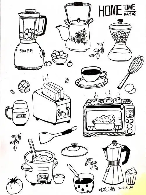 厨房简笔画厨房简笔画儿童画简单